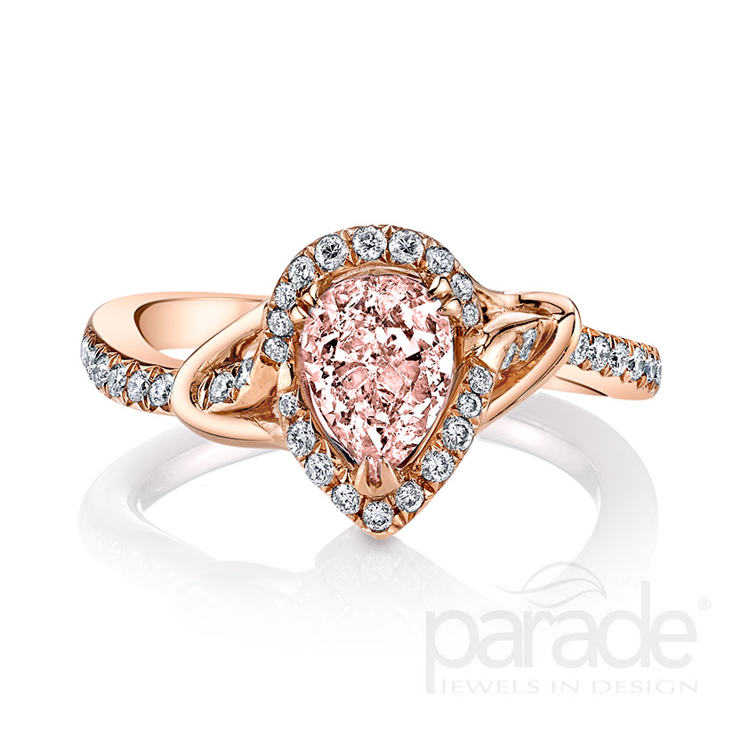 Pink diamond ring.