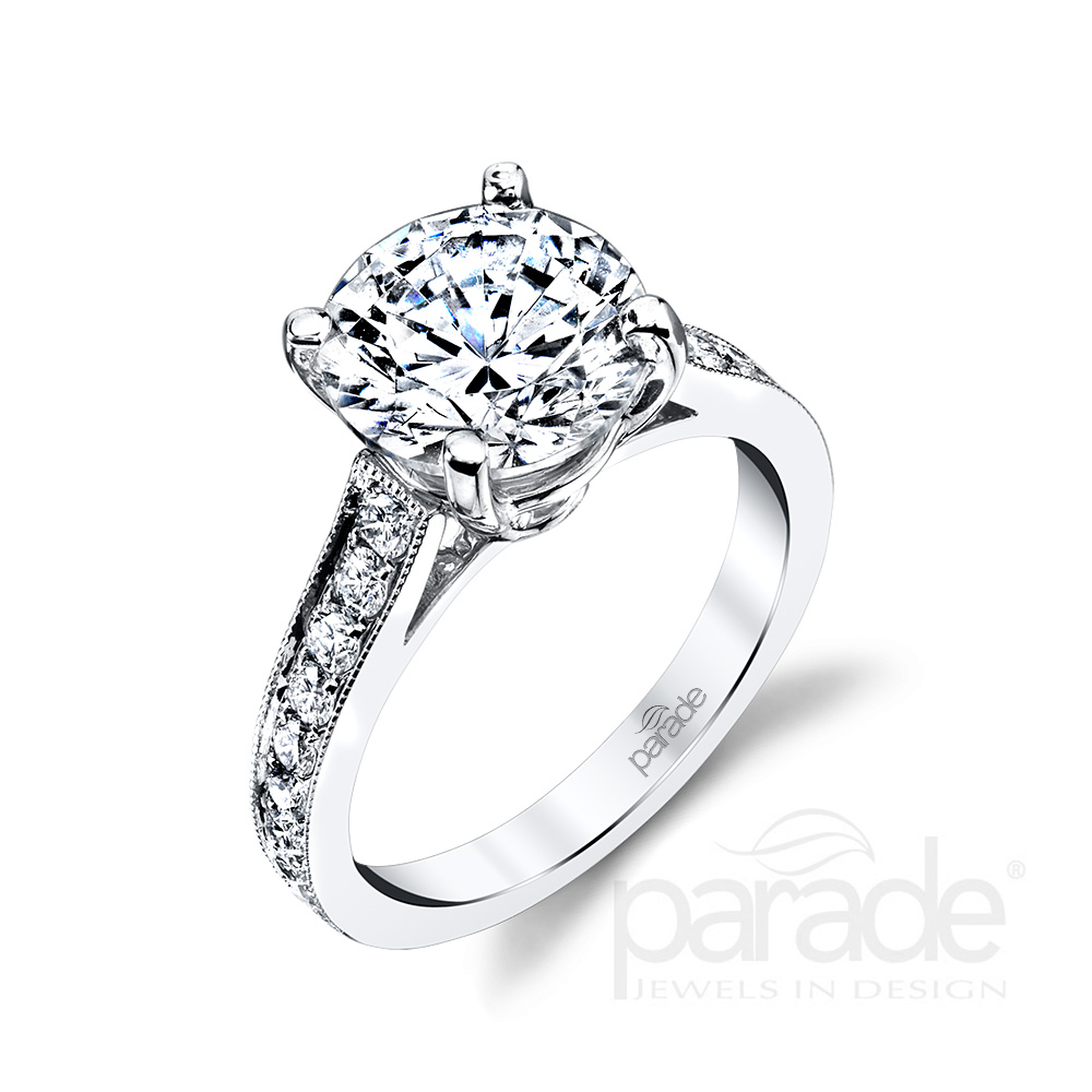 Classic diamond engagement ring.