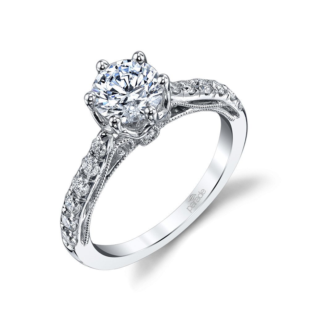 6 prong vintage diamond engagement ring.