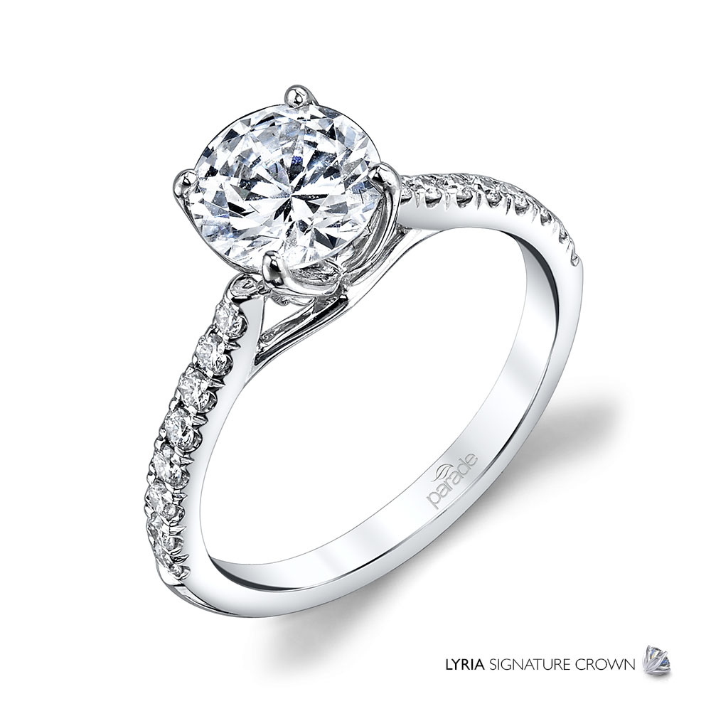 Classic diamond engagement ring.
