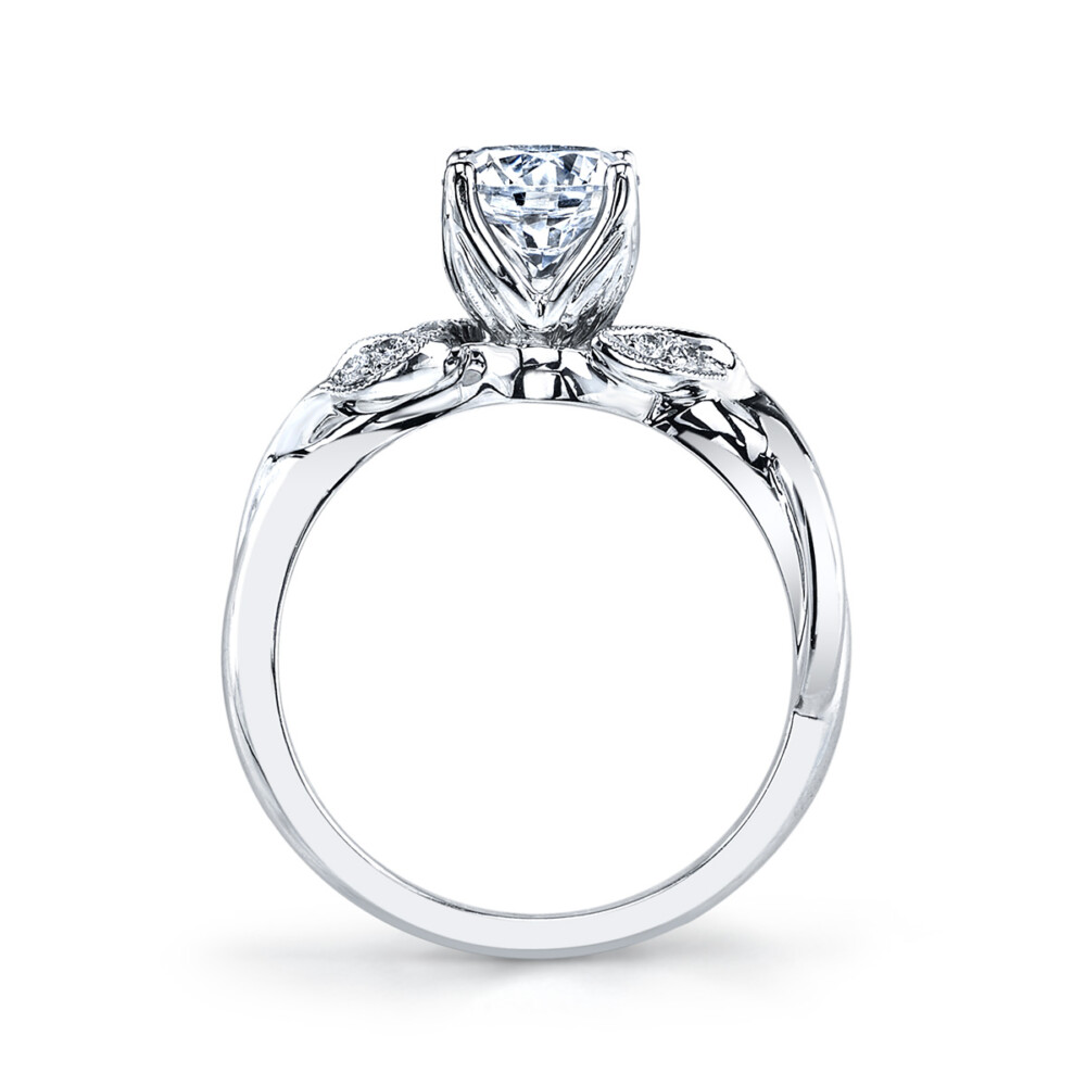 Floral designer diamond engagement ring from the Lyria Bridal collection by Parade Design.