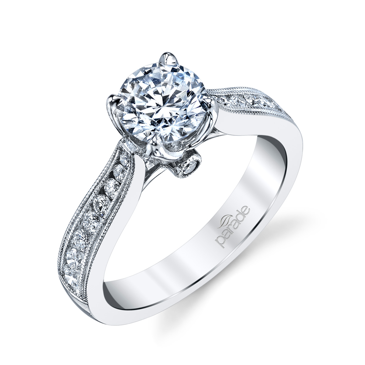 Classic floating diamond best sale ring