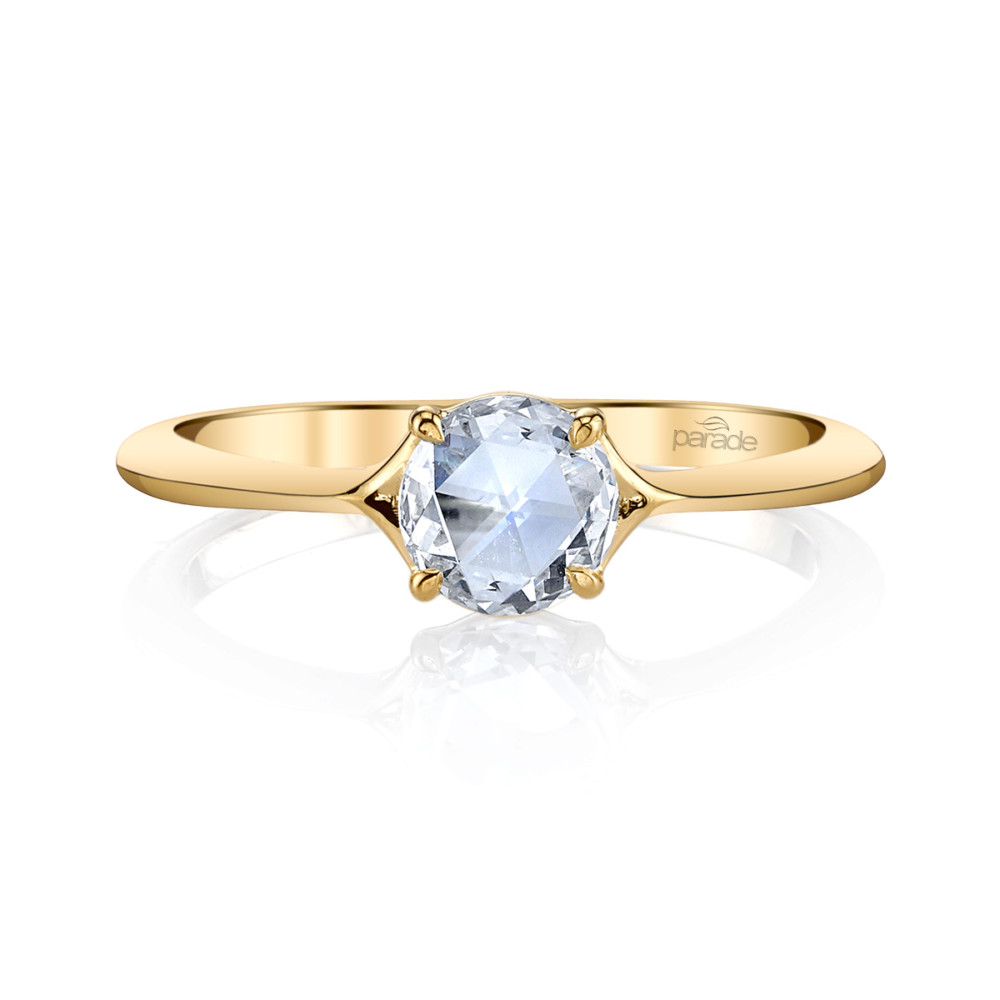 Designer diamond solitaire engagement ring from the Lumiere Bridal Collection by Parade Design.