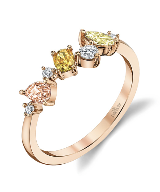Designer fancy colored diamond fashion ring by Parade Design.