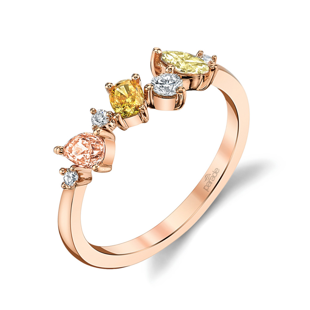 Designer fancy colored diamond fashion ring by Parade Design.