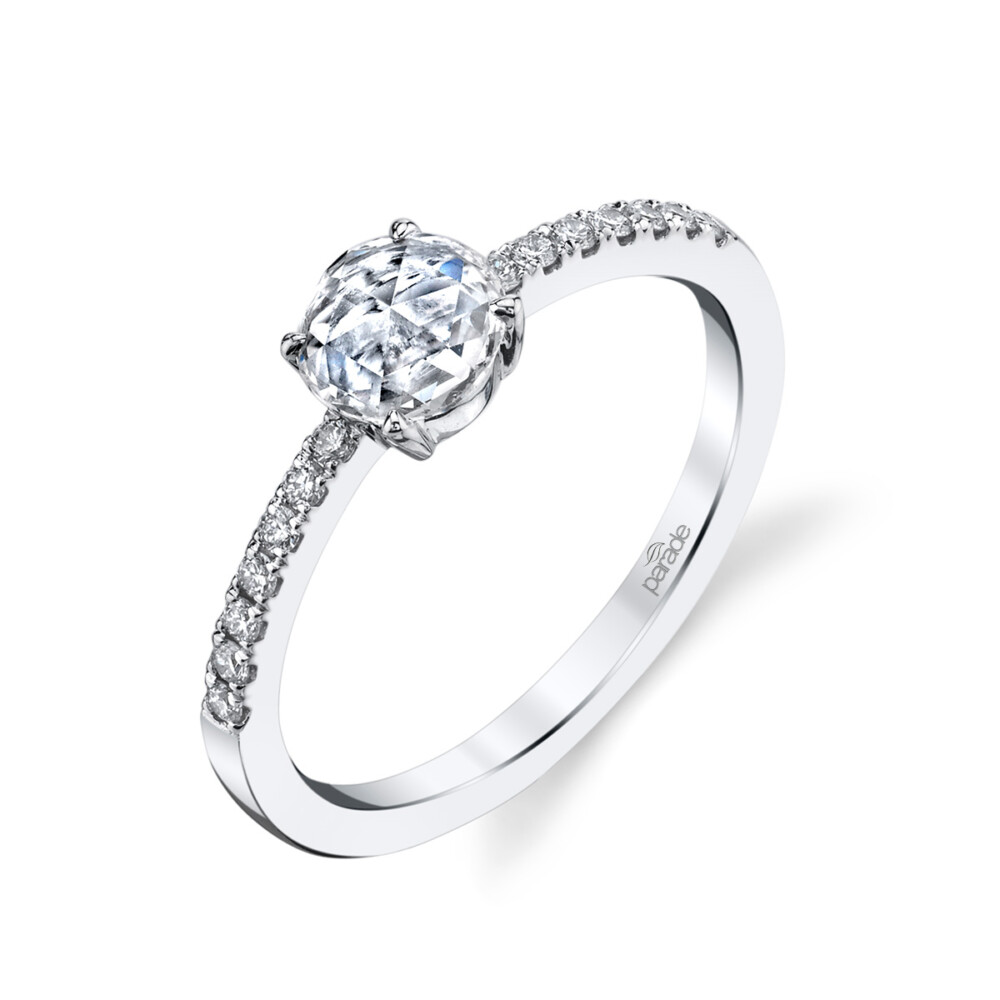 Designer rose-cut diamond engagement ring by Parade Design.