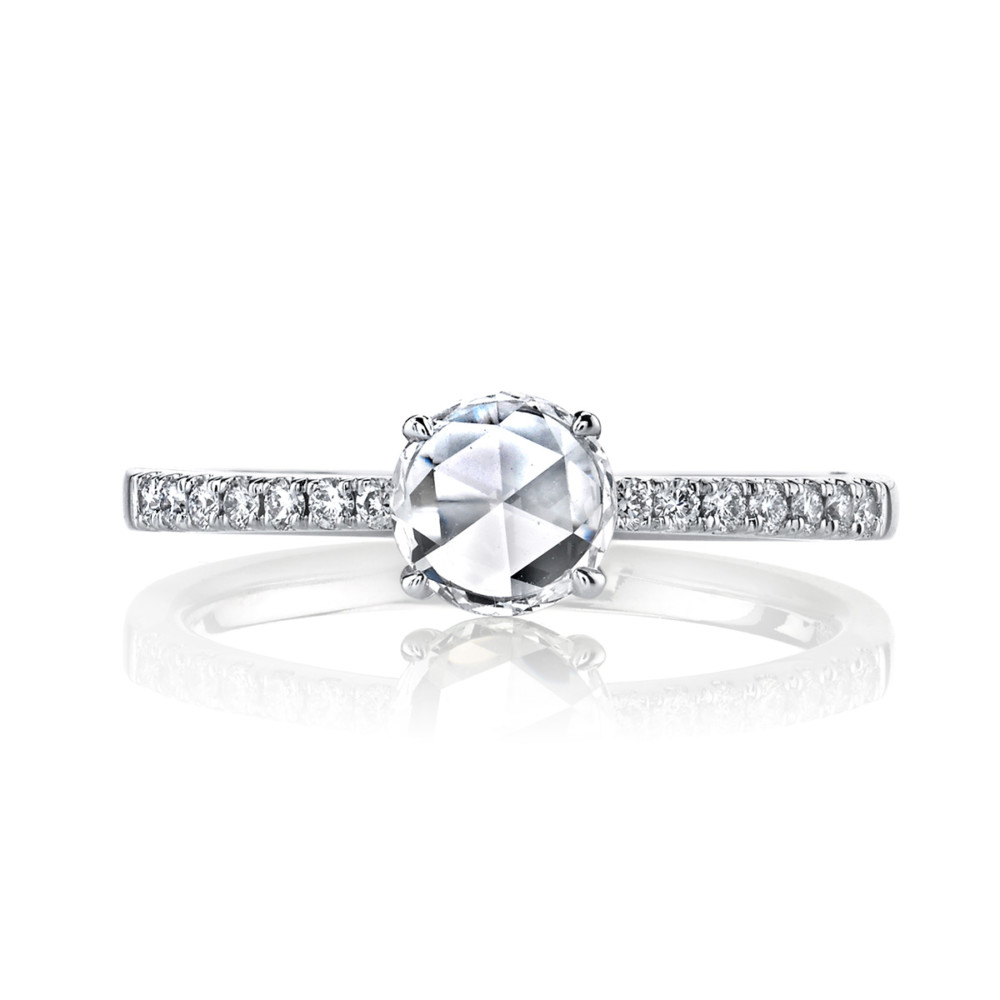 Designer rose-cut diamond engagement ring by Parade Design.