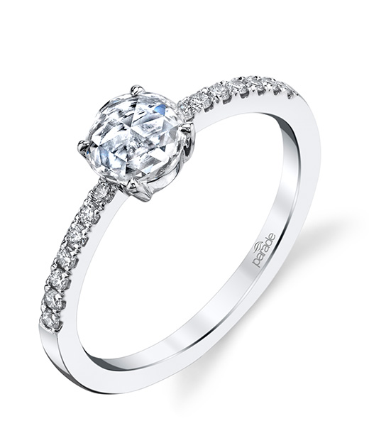 Designer rose-cut diamond engagement ring by Parade Design.