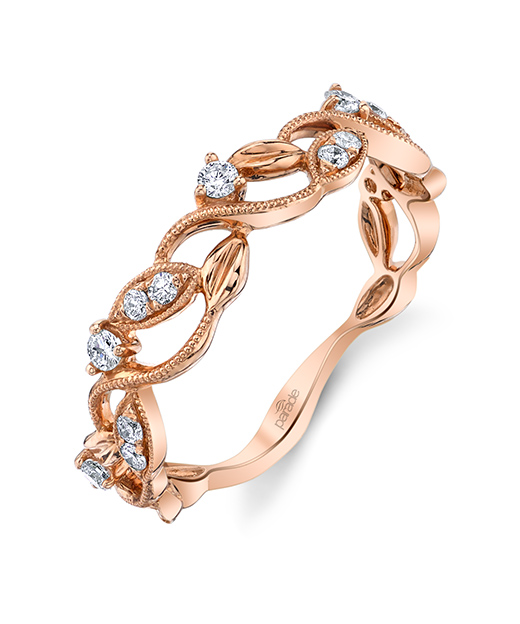 Designer diamond floral fashion ring from the Lyria Leaves collection by Parade Design.