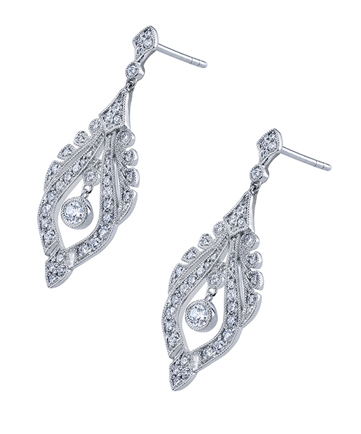 Designer diamond dangle earrings by Parade Design.