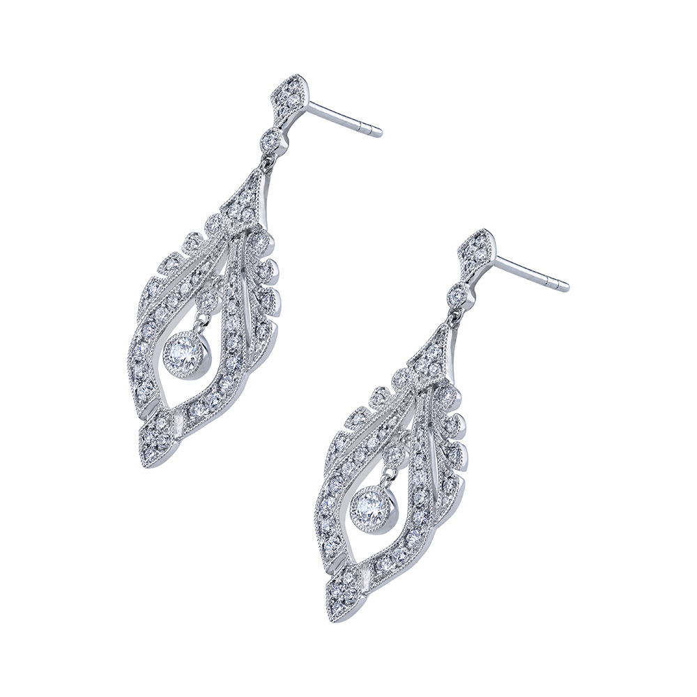 Designer diamond dangle earrings by Parade Design.