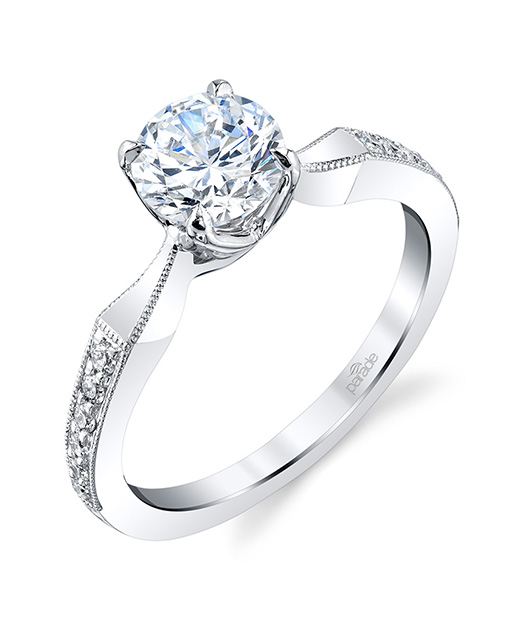 Contemporary designer diamond engagement ring by Parade Design.