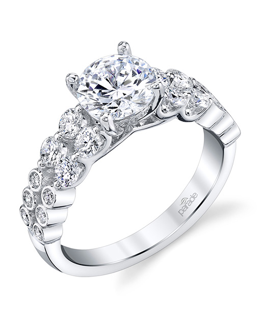 Contemporary designer diamond engagement ring by Parade Design.