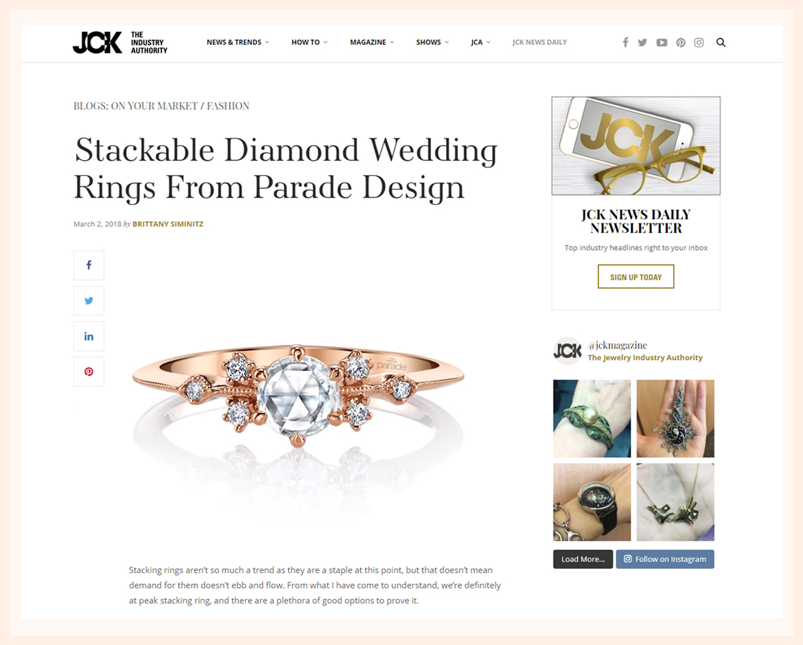 Parade’s Lumiere Bridal Collection is Glowing on JCK Online!