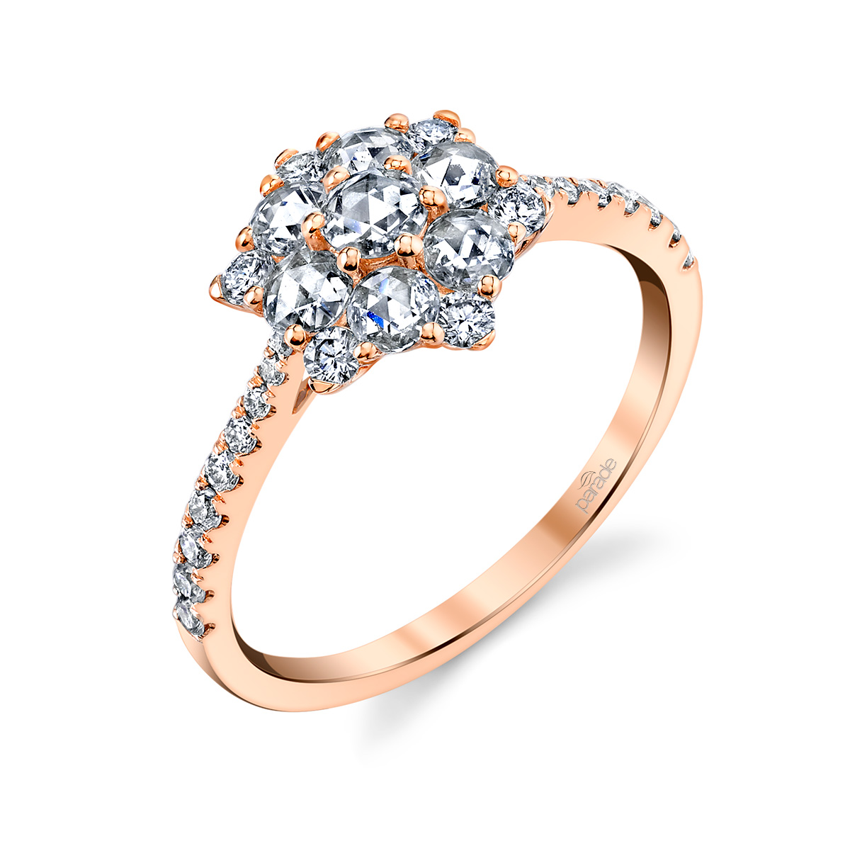 Designer diamond and rose cut diamond fashion ring by Parade Design.