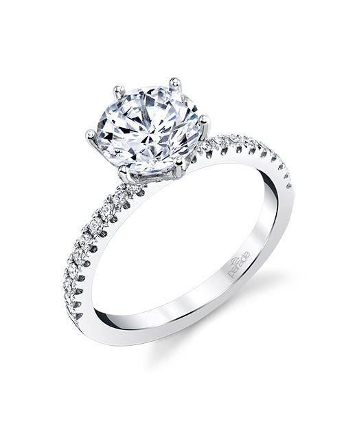 Classic designer diamond solitaire engagement ring by Parade Design.