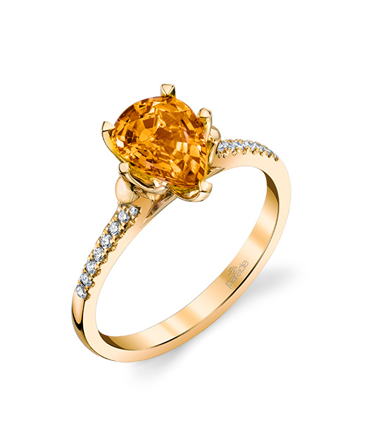 Designer diamond and yellow sapphire ring by Parade Design.