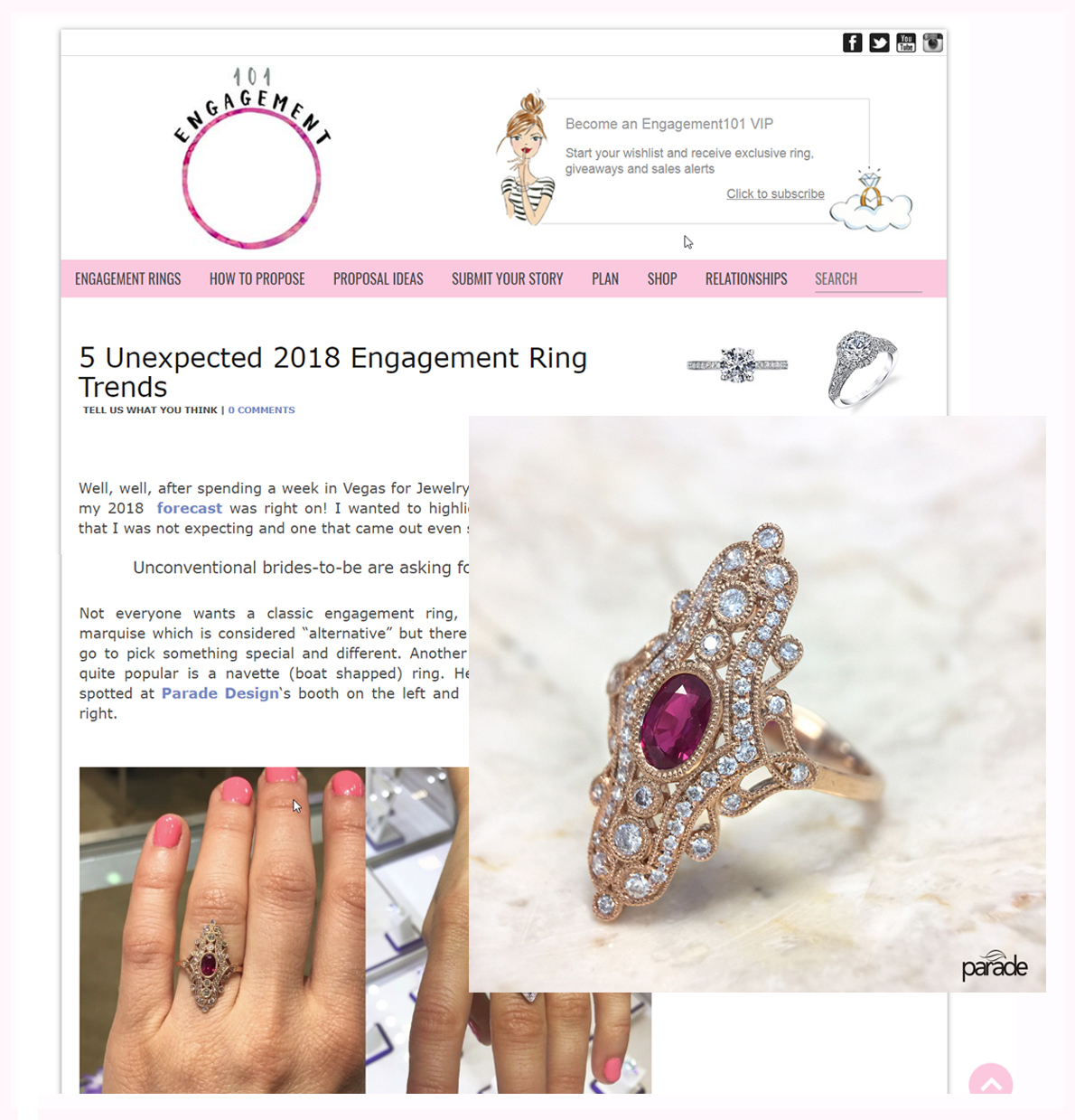 Parade’s Ravishing Ruby Ring is Glowing on Engagement 101!