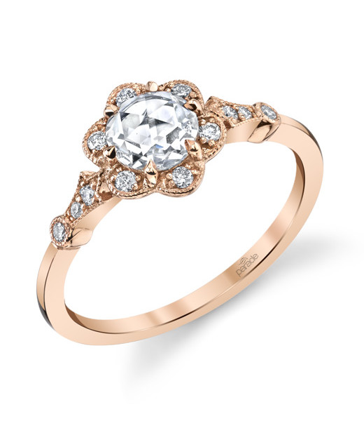 Designer diamond rose cut diamond ring by Parade Design.