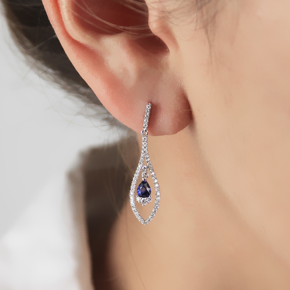 Designer diamond and sapphire earrings by Parade Design.