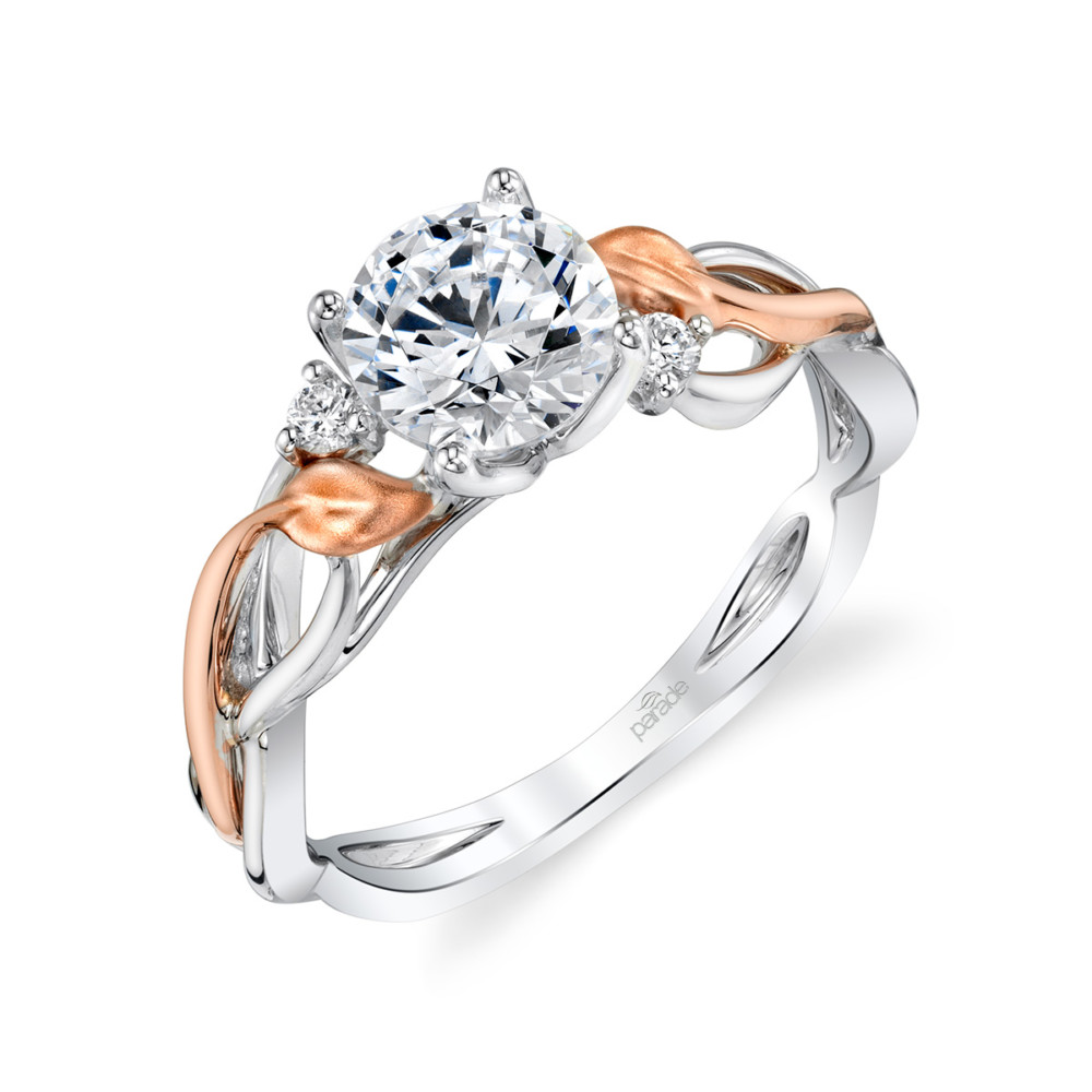Designer diamond, nature inspired engagement ring by Parade Design.