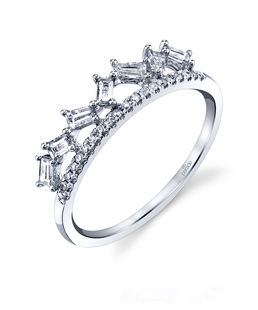 Contemporary designer baguette diamond fashion ring by Parade Design.