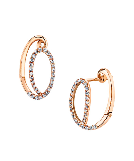 Designer diamond fashion hoop earrings by Parade Design.