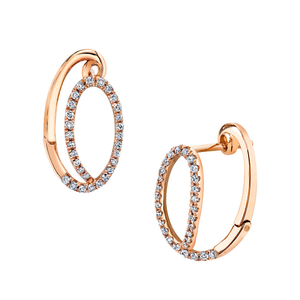 Designer diamond fashion hoop earrings by Parade Design.