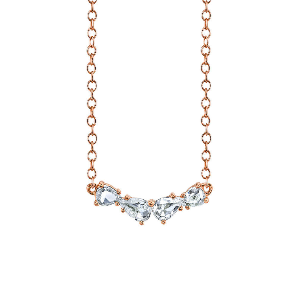 Designer rose cut diamond necklace by Parade Design.