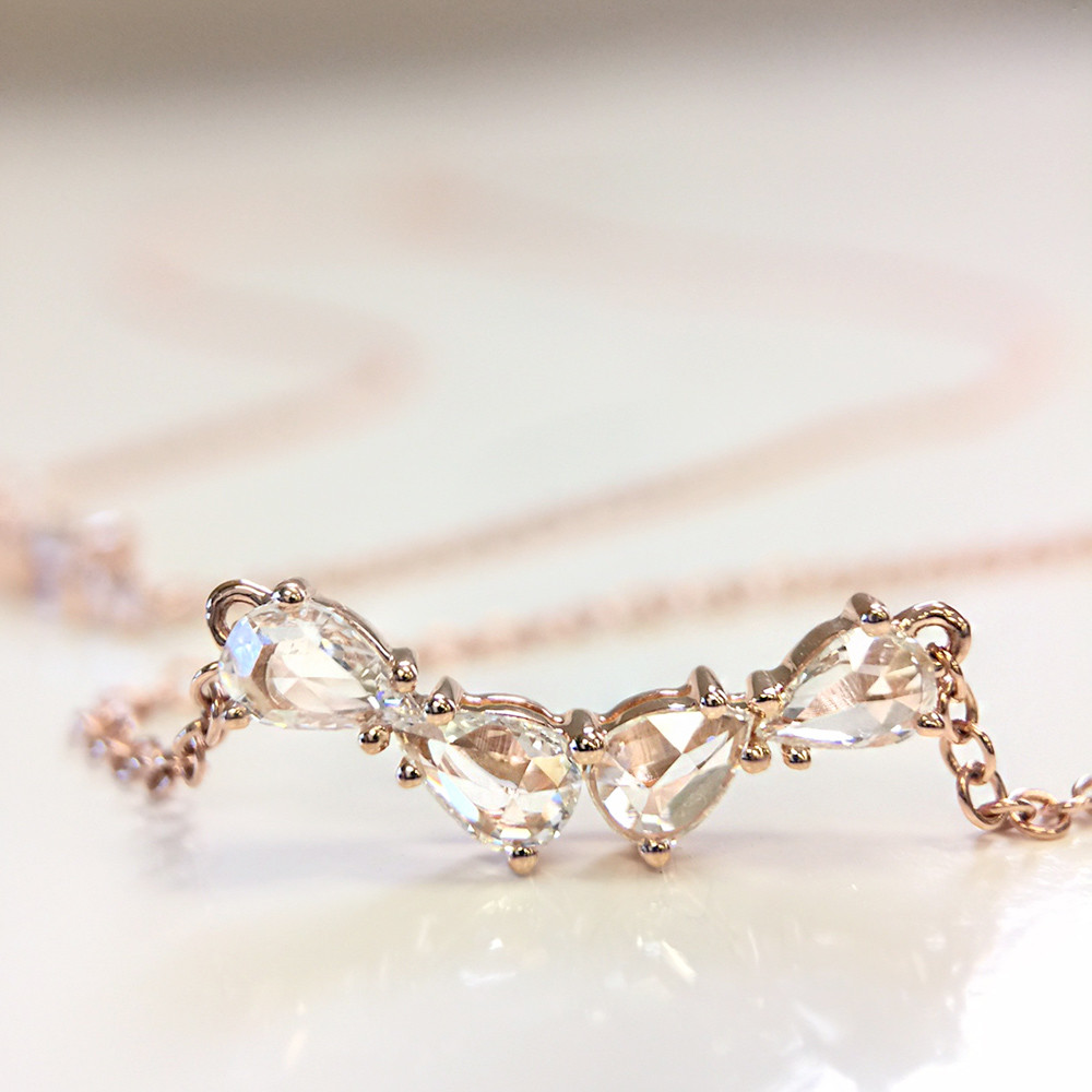 Designer rose cut diamond necklace by Parade Design.