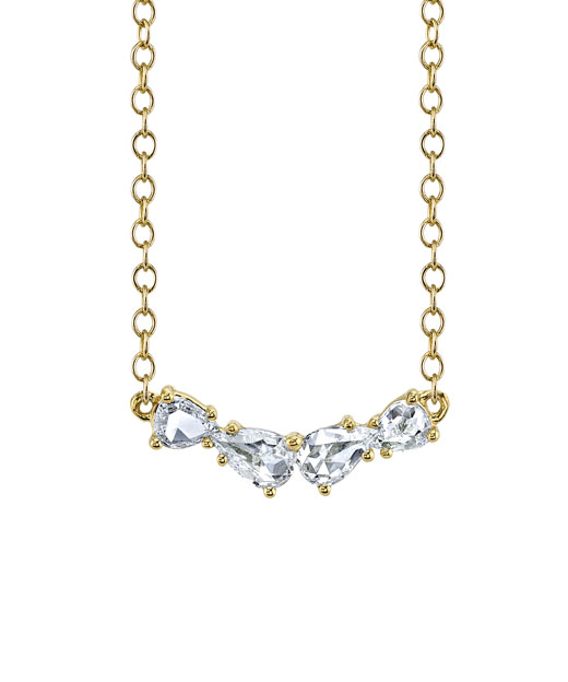 Designer rose cut diamond necklace by Parade Design.